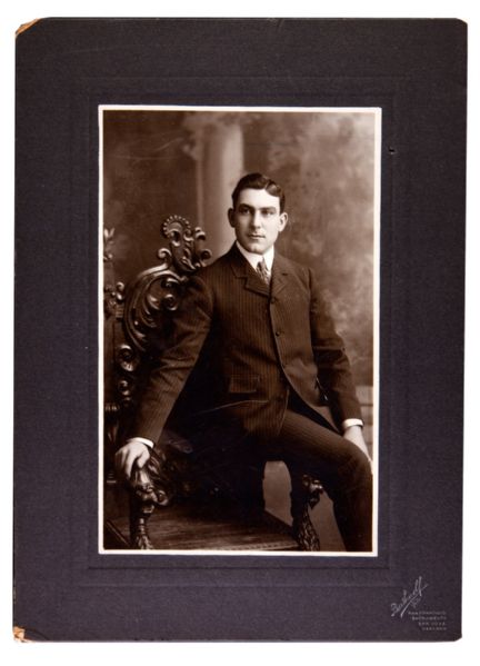 CIRCA 1910S NAPOLEON LAJOIE ORIGINAL STUDIO CABINET PHOTOGRAPH