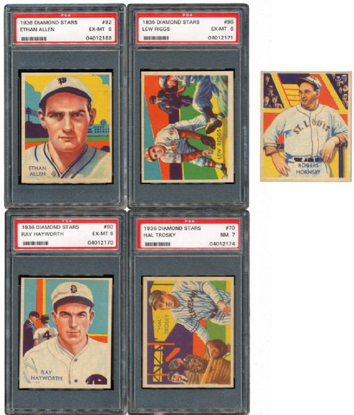 LOT OF (10) 1935-36 DIAMOND STARS INCLUDING HORNSBY