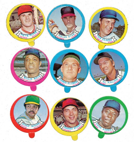 1973 TOPPS CANDY LIDS COMPLETE SET OF 55