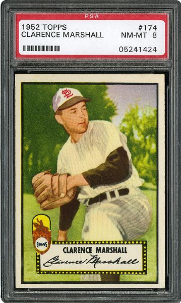 1952 TOPPS #174 CLARENCE MARSHALL NM-MT PSA 8