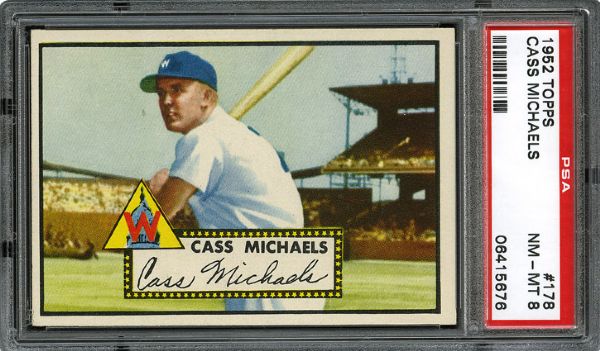 1952 TOPPS #178 CASS MICHAELS NM-MT PSA 8