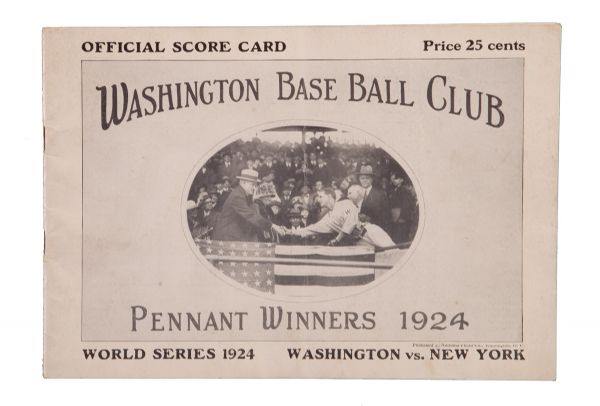 1924 WORLD SERIES PROGRAM (NEW YORK GIANTS VS WASHINGTON SENATORS)