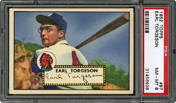 1952 TOPPS #97 EARL TORGESON NM-MT PSA 8