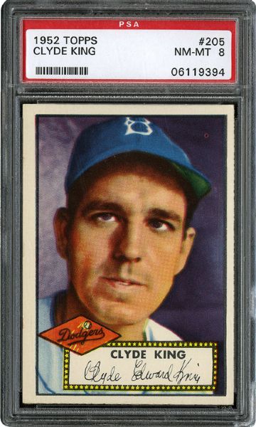 1952 TOPPS #205 CLYDE KING NM-MT PSA 8