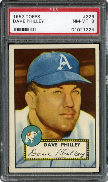 1952 TOPPS #226 DAVE PHILLEY NM-MT PSA 8