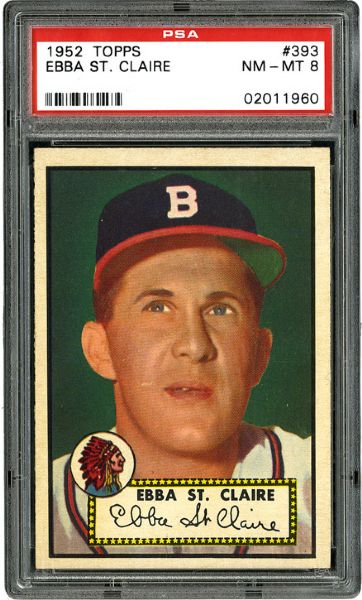 1952 TOPPS #393 EBBA ST. CLAIRE NM-MT PSA 8