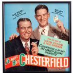 1946 BILL DICKEY AND MEL OTT CHESTERFIELD DISPLAY