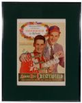 TED WILLIAMS AND STAN MUSIAL AUTOGRAPHED 1947 CHESTERFIELD ADVERTISEMENT