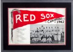 1912 WORLD CHAMPION BOSTON RED SOX PHOTOGRAPHIC DISPLAY PIECE