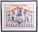 1928 "CHAMPIONS OF AL SMITH" CAMPAIGN POSTER FEATURING BABE RUTH