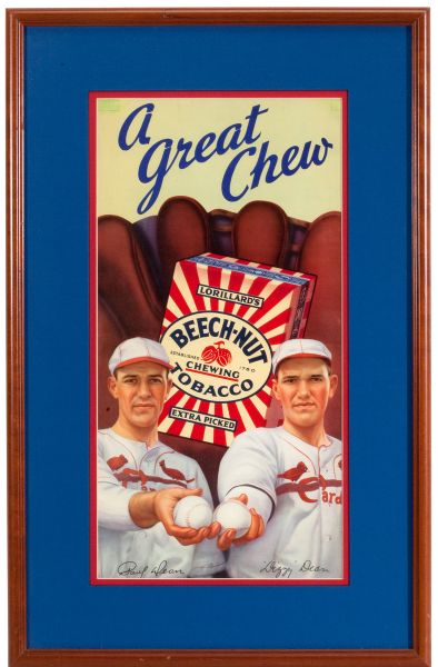 C.1934 DIZZY AND DAFFY DEAN BEECH-NUT ADVERTISING POSTER