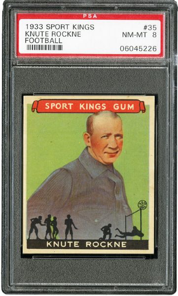 1933 GOUDEY SPORT KINGS #35 KNUTE ROCKNE NM-MT PSA 8