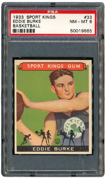 1933 GOUDEY SPORT KINGS #33 EDDIE BURKE NM-MT PSA 8