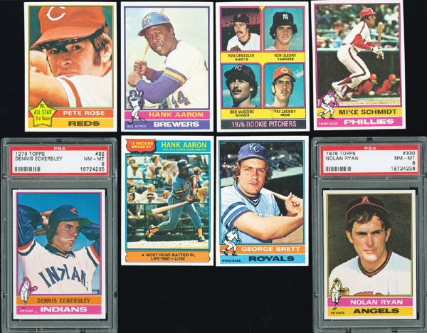 1976 TOPPS BASEBALL COMPLETE SET OF 660 PLUS 44 CARD TRADED SET