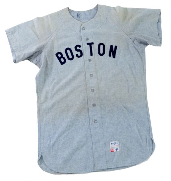 1968 BOSTON RED SOX GAME WORN ROAD FLANNEL