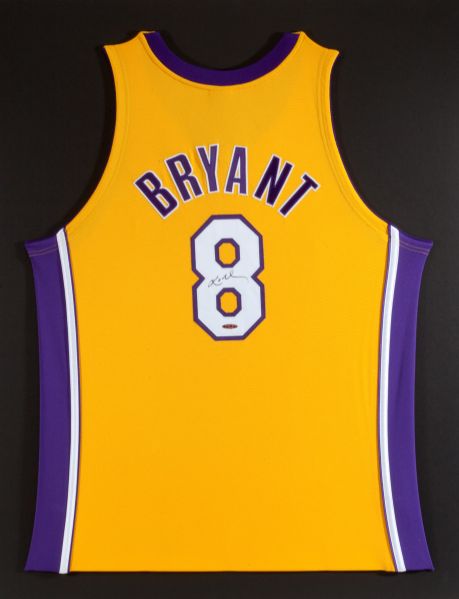 KOBE BRYANT AUTOGRAPHED LOS ANGELES LAKERS PRO MODEL JERSEY