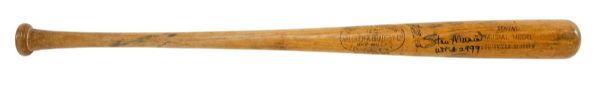 1958 STAN MUSIAL 2,999TH CAREER HIT GAME USED AND SIGNED BAT W/ LOA FROM MUSIAL (PSA/DNA GU9)