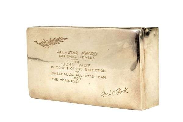 1941 JOHNNY MIZE NATIONAL LEAGUE ALL-STAR AWARD BOX