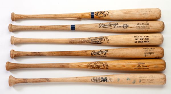 LOT OF 5 LOS ANGELES DODGERS MODERN ERA GAME USED BATS