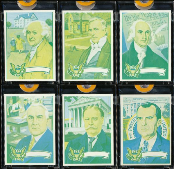1972 TOPPS U.S. PRESIDENTS NEAR COMPLETE SET OF PROOFS (41/43)