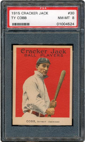 1915 CRACKER JACK #30 TY COBB NM-MT PSA 8