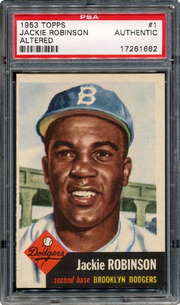 1953 TOPPS #1 JACKIE ROBINSON PSA AUTHENTIC