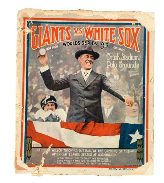 1917 NEW YORK GIANTS VS CHICAGO WHITE SOX WORLD SERIES PROGRAM