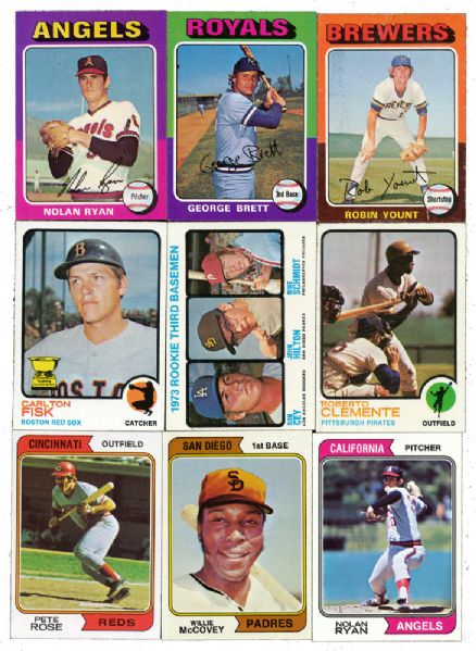 1973, 1974, AND 1975 TOPPS BASEBALL COMPLETE SETS PLUS EXTRAS