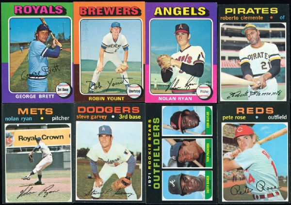1971 TOPPS COMPLETE AND 1975 TOPPS NEAR (659/660) BASEBALL SETS