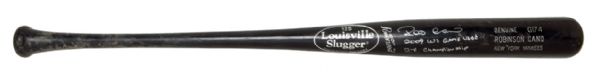 ROBINSON CANO AUTOGRAPHED 2009 WORLD SERIES GAME-USED BAT