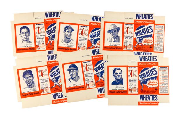 1951 WHEATIES COMPLETE UNFOLDED BOXED SET OF 6