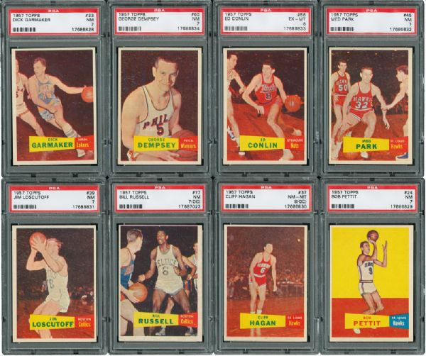 1957-58 TOPPS BASKETBALL COMPLETE SET OF 80