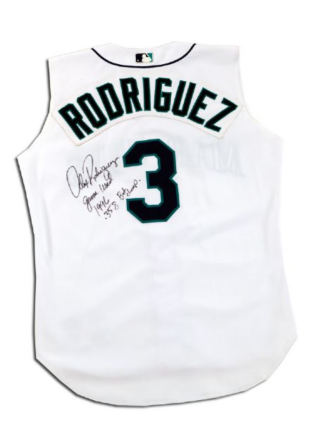 1998 ALEX RODRIGUEZ SIGNED GAME-USED SEATTLE MARINERS HOME JERSEY