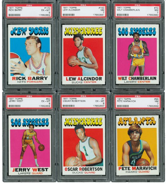 1971-72 TOPPS BASKETBALL COMPLETE SET OF 233
