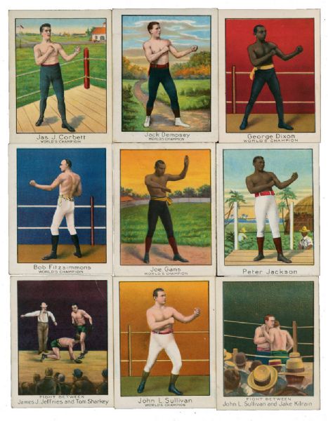 1910 T220 MECCA BOXING COMPLETE SET OF 50 PLUS EXTRA SILVER BORDER RYAN