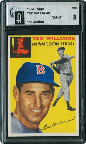 1954 TOPPS #250 TED WILLIAMS NM-MT GAI 8