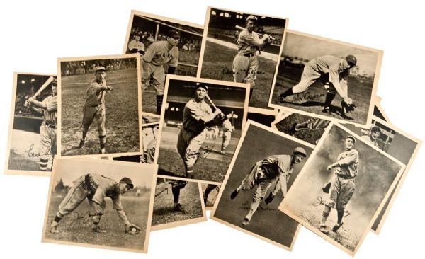 1934 R310 BUTTERFINGER CARD LOT OF 16 WITH 8 HALL OF FAMERS