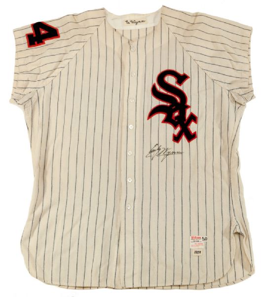 1958 EARLY WYNN CHICAGO WHITE SOX GAME WORN HOME JERSEY (MEARS A9.5)