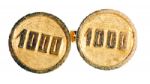 RED AUERBACHS GOLD CUFFLINKS RECEIVED IN HONOR OF HIS 1000TH CAREER WIN