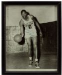 RED AUERBACHS OWN BILL RUSSELL VINTAGE ROOKIE-ERA SIGNED PHOTOGRAPH