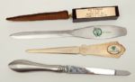 LOT OF FOUR RED AUERBACH ENGRAVED LETTER OPENERS