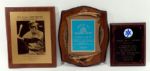 THREE JEWISH RELATED AWARD PLAQUES PRESENTED TO RED AUERBACH