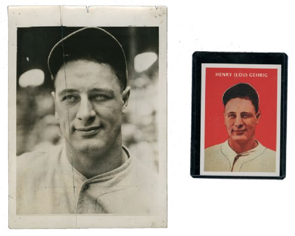 ORIGINAL TYPE 1 PHOTO OF LOU GEHRIG (IMAGE USED FOR 1932 US CARAMEL CARD)