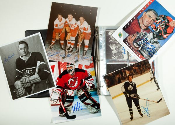 LARGE LOT OF AUTOGRAPHED HOCKEY PHOTOS