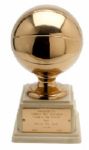 RED AUERBACHS 1960 COACH OF THE CENTURY TROPHY FROM BOSTON CELTICS FAN CLUB