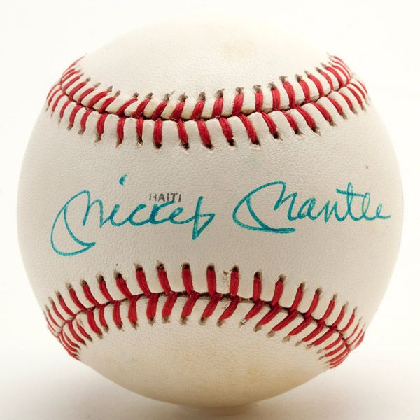 ROGER MARIS AND MICKEY MANTLE DUAL SIGNED 1983 ALL-STAR BASEBALL