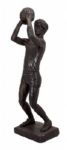 RED AUERBACHS 20" BRONZE SCULPTURE OF BASKETBALL PLAYER FROM HIS BOSTON OFFICE