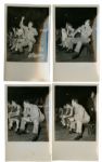 RED AUERBACHS GROUP OF (4) 1940S WASHINGTON CAPITOLS GAME ACTION PHOTOS
