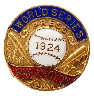 1924 WASHINGTON SENATORS WORLD SERIES PRESS PIN