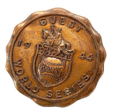 Lot Detail - 1944 ST. LOUIS BROWNS WORLD SERIES PRESS PIN